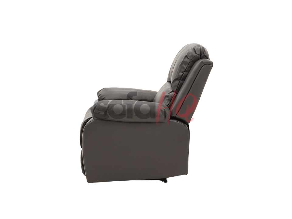 Side of Grey Leather Recliner Armchair - Chair Crofton | Sofa HQ