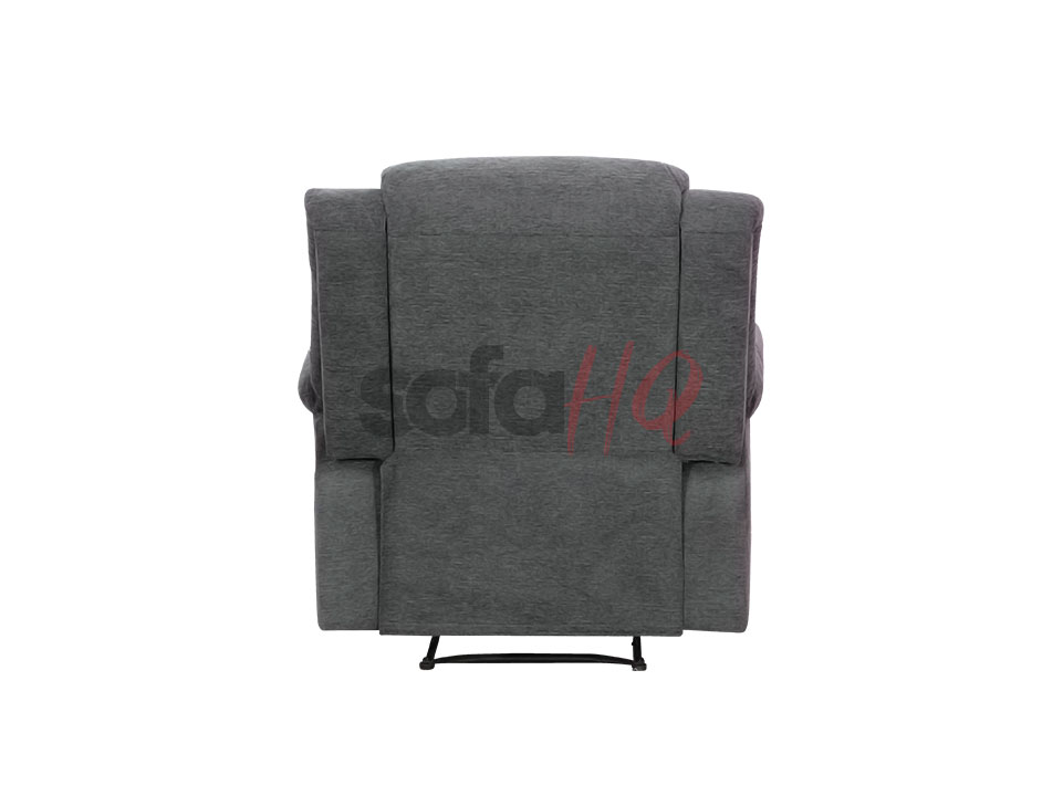 Back of Grey Fabric Recliner Armchair - Chair Sorrento | Sofa HQ
