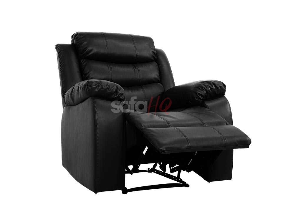 Sorrento Black Leather Recliner Chair
