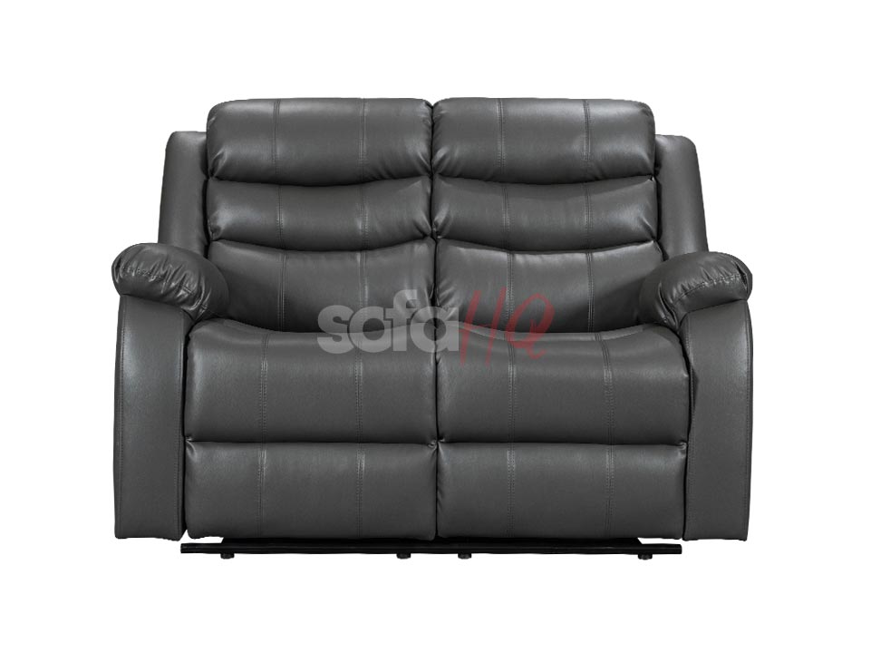 2 Seater Grey Leather Recliner Sofa - Sofa Sorrento | Sofa HQ