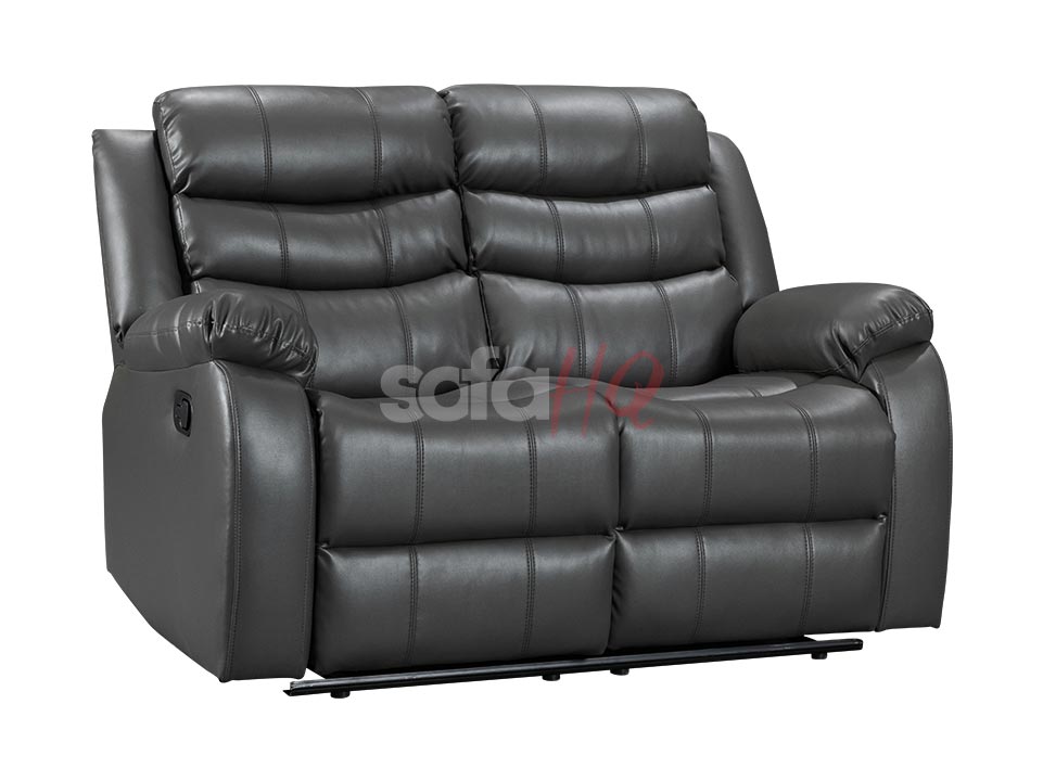 2 Seater Grey Leather Recliner Sofa - Sofa Sorrento | Sofa HQ