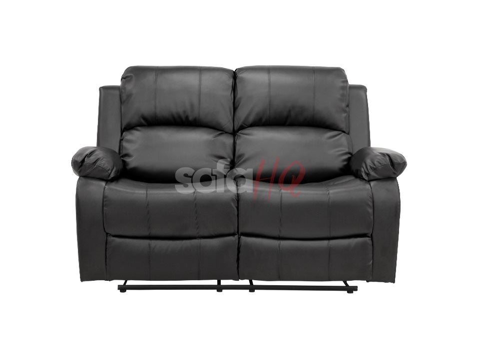 2 Seater Black Leather Recliner Sofa - Sofa Crofton | Sofa HQ
