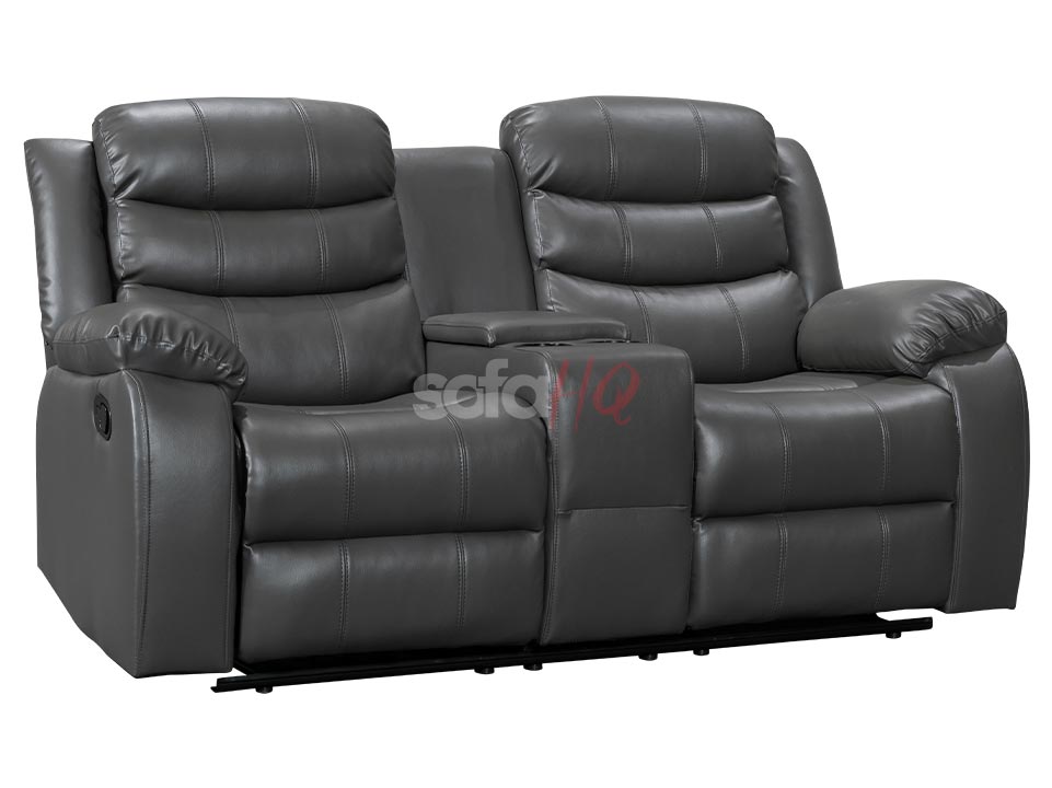 2 Seater Grey Leather Recliner Sofa - Sofa Chelsea | Sofa HQ