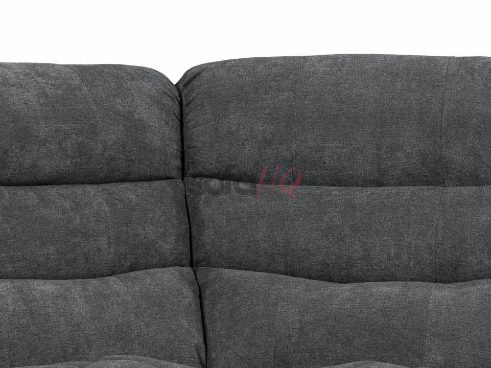 Backrest of Dark Grey Soft Fabric Recliner Corner Sofa - Sofa Sorrento | Sofa HQ