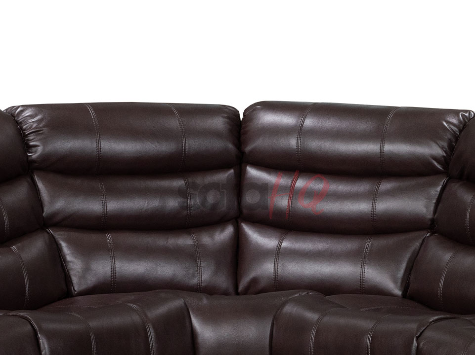 Backrests of Brown Leather Recliner Corner Sofa - Sofa Sorrento | Sofa HQ