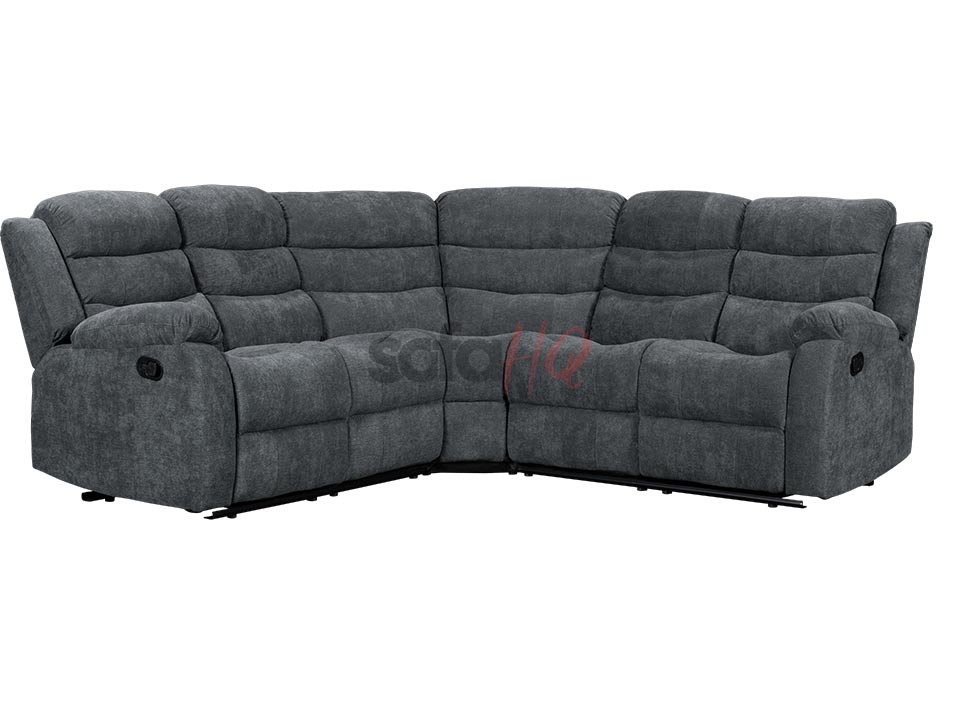 Dark Grey Soft Fabric Recliner Corner Sofa - Sofa Sorrento | Sofa HQ