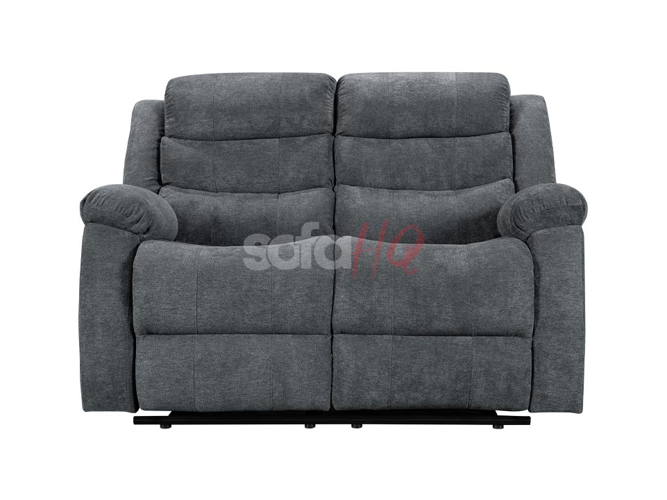2 Seater Dark Grey Soft Fabric Recliner - Sofa Sorrento | Sofa HQ
