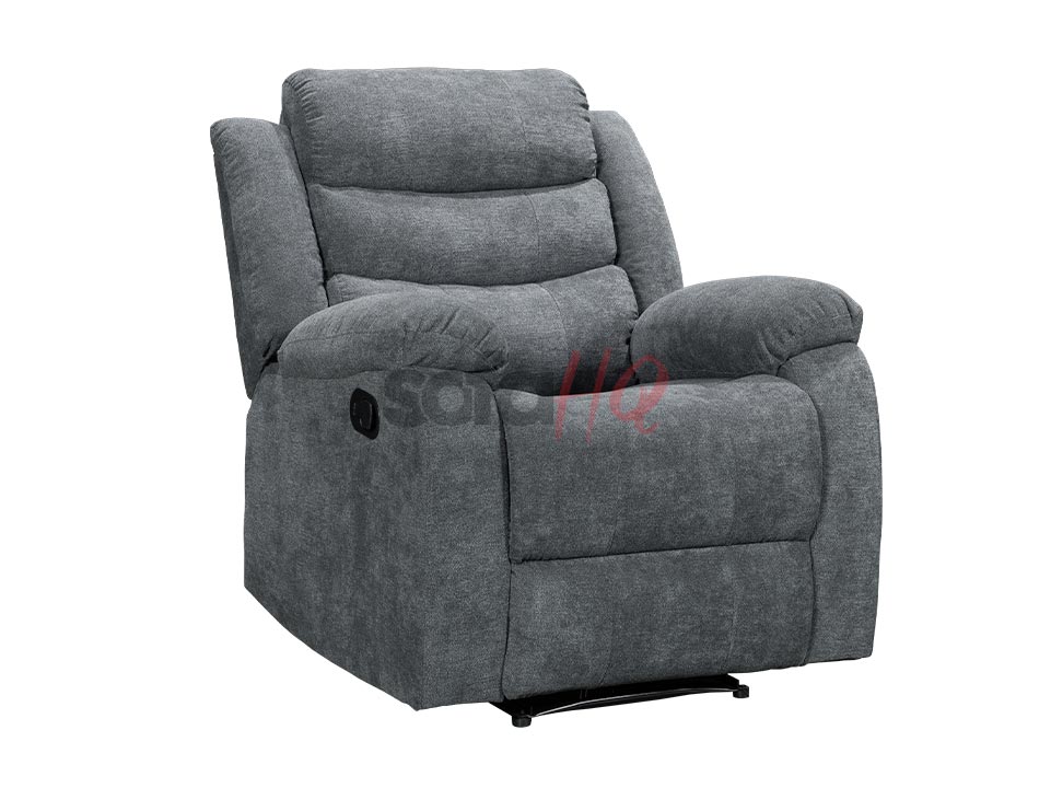 Dark Grey Soft Fabric Recliner Armchair - Sofa Sorrento | Sofa HQ