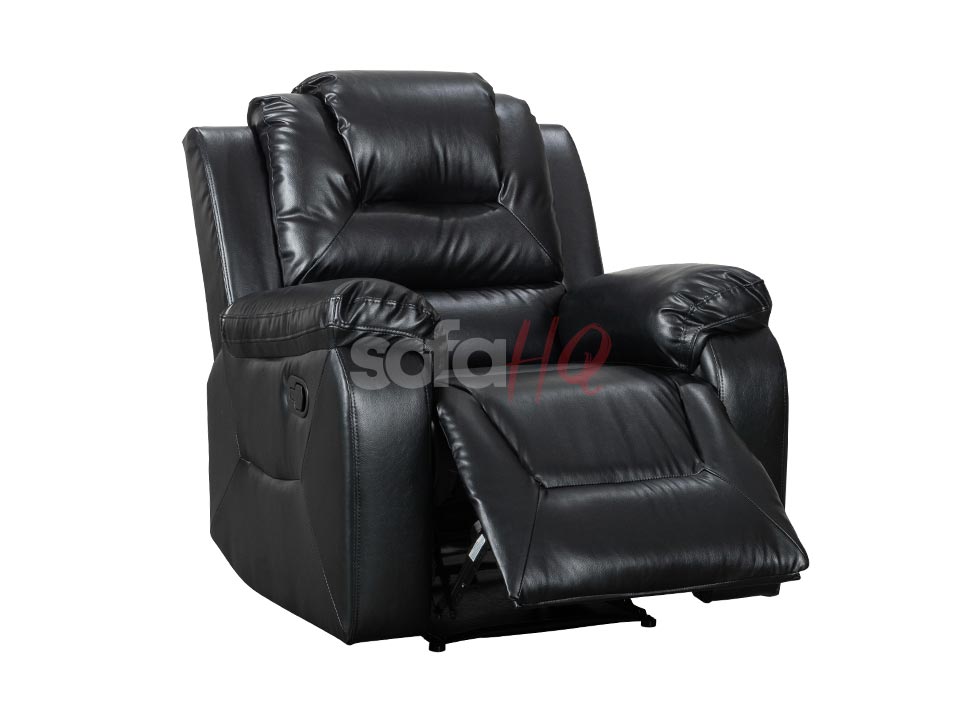 Vancouver Black Leather Recliner Chair