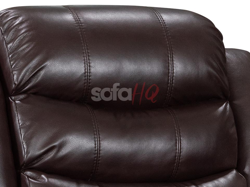 Backrest of Brown Leather Recliner Armchair - Sofa Sorrento | Sofa HQ