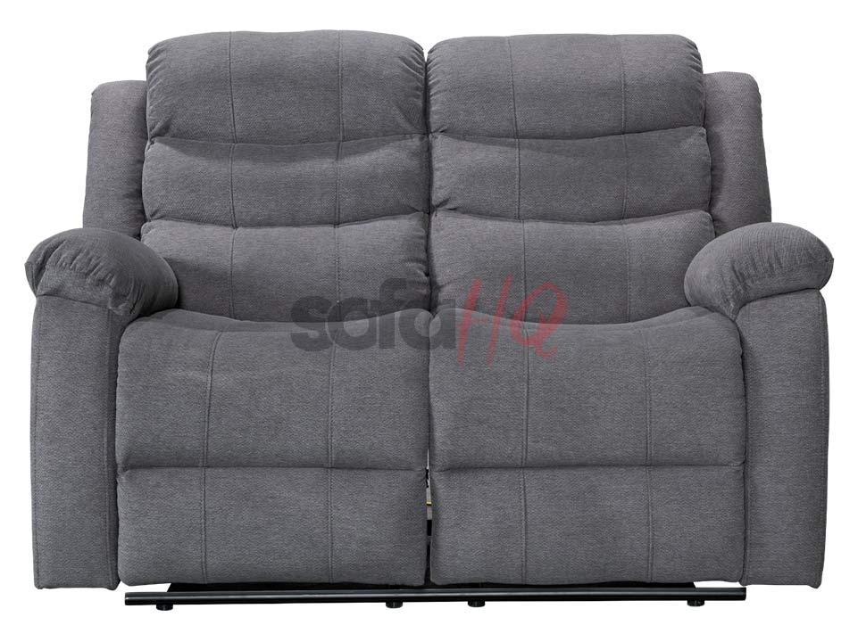 2 Seater Charcoal Fabric Recliner Sofa - Sofa Sorrento | Sofa HQ