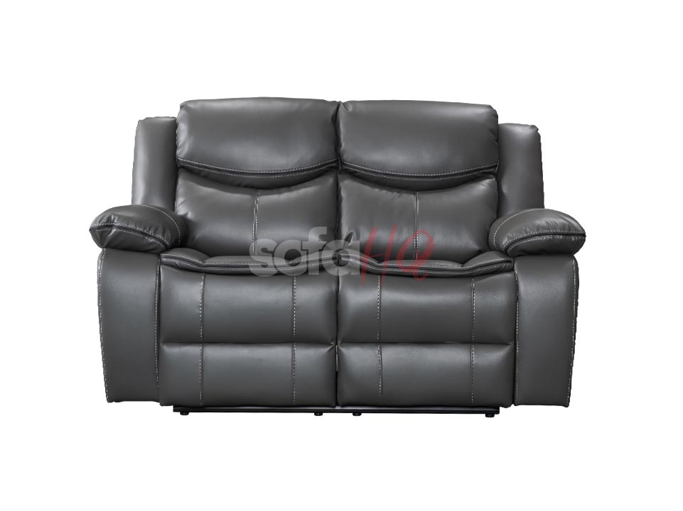 2 Seater Grey Leather Recliner Sofa - Sofa Highgate | Sofa HQ