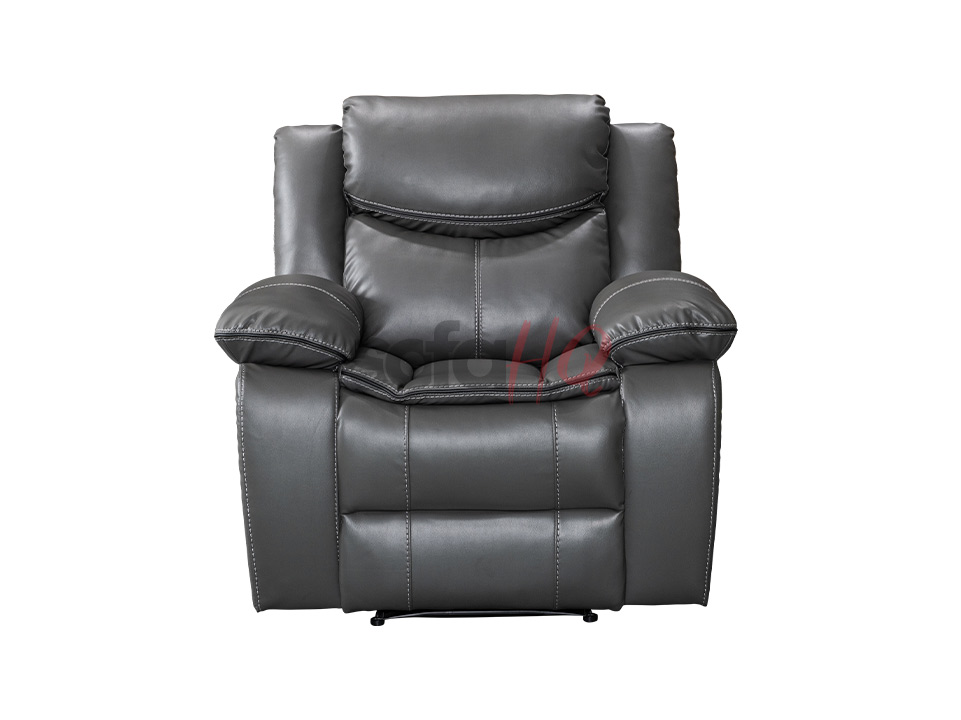 Grey Leather Recliner Armchair - Sofa Highgate | Sofa HQ