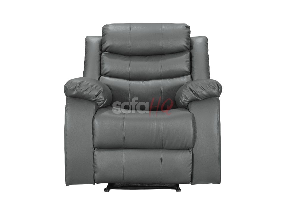Sorrento Grey Leather Recliner Chair