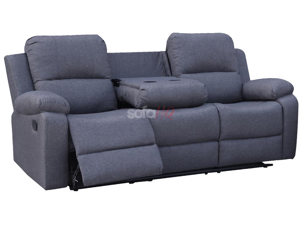 Crofton 3+2 Grey Fabric Recliner Sofa Set