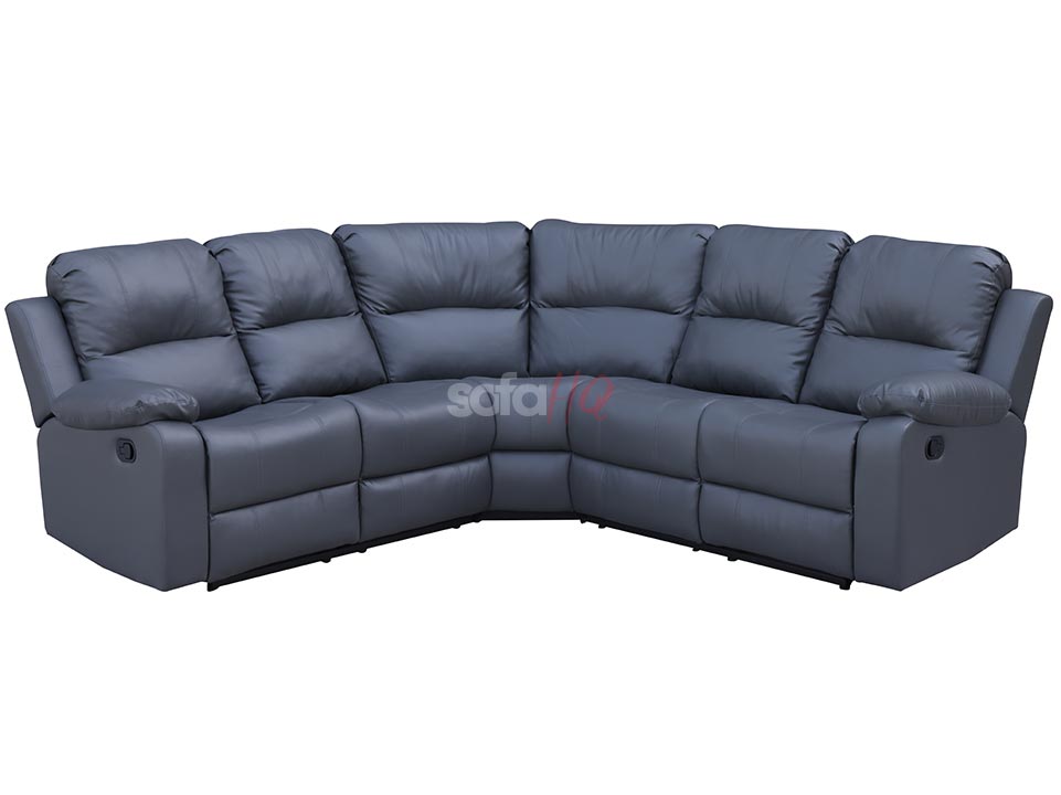 Crofton Grey Leather Recliner Corner Sofa